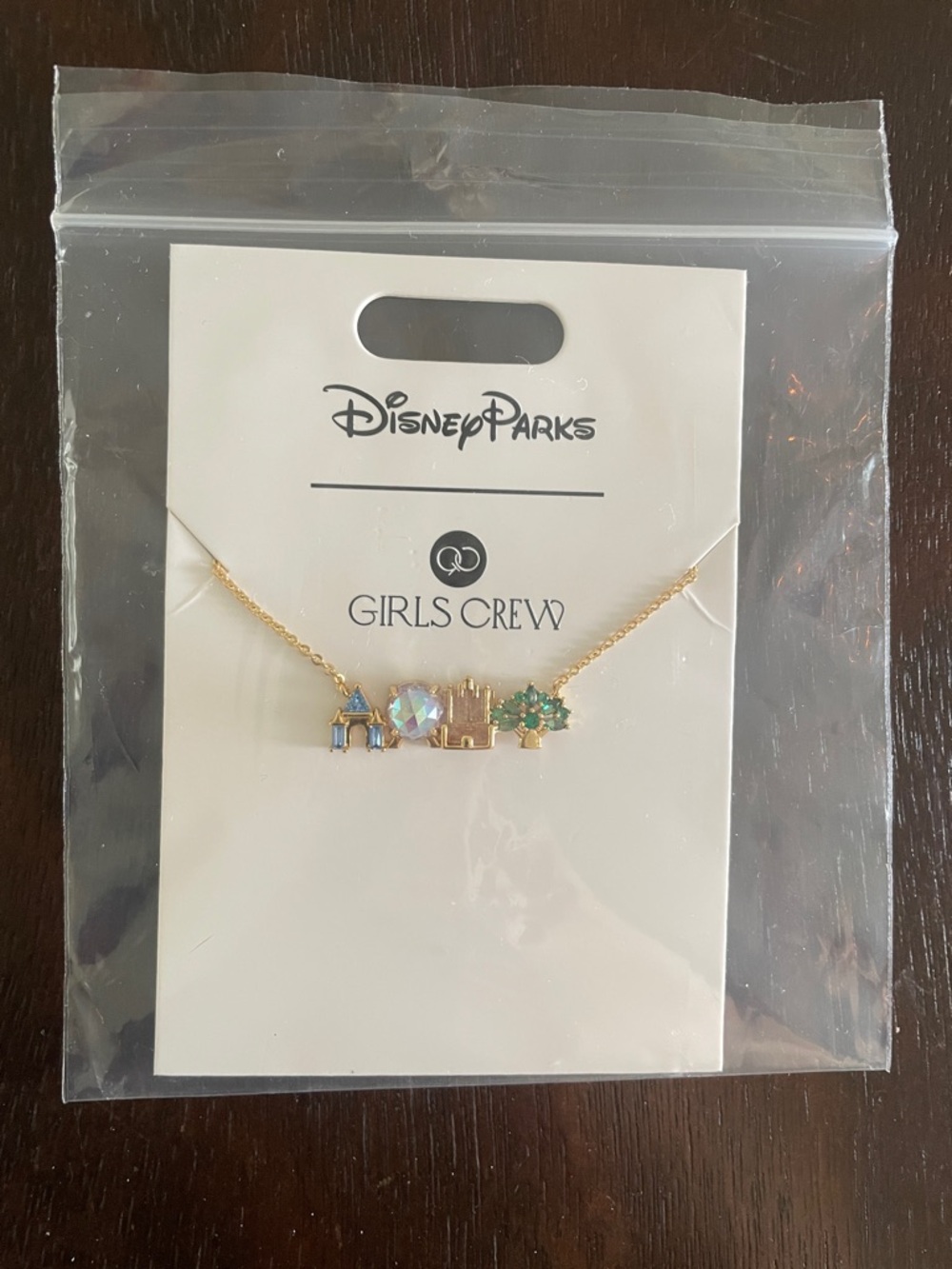 NWT Disney Parks Girls Crew Disney World 4 park icon Necklace